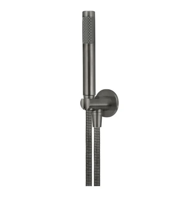 Meir Round Hand Shower on Fixed Bracket, Shadow