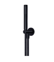 Meir Round Hand Shower on Fixed Bracket, Matte Black