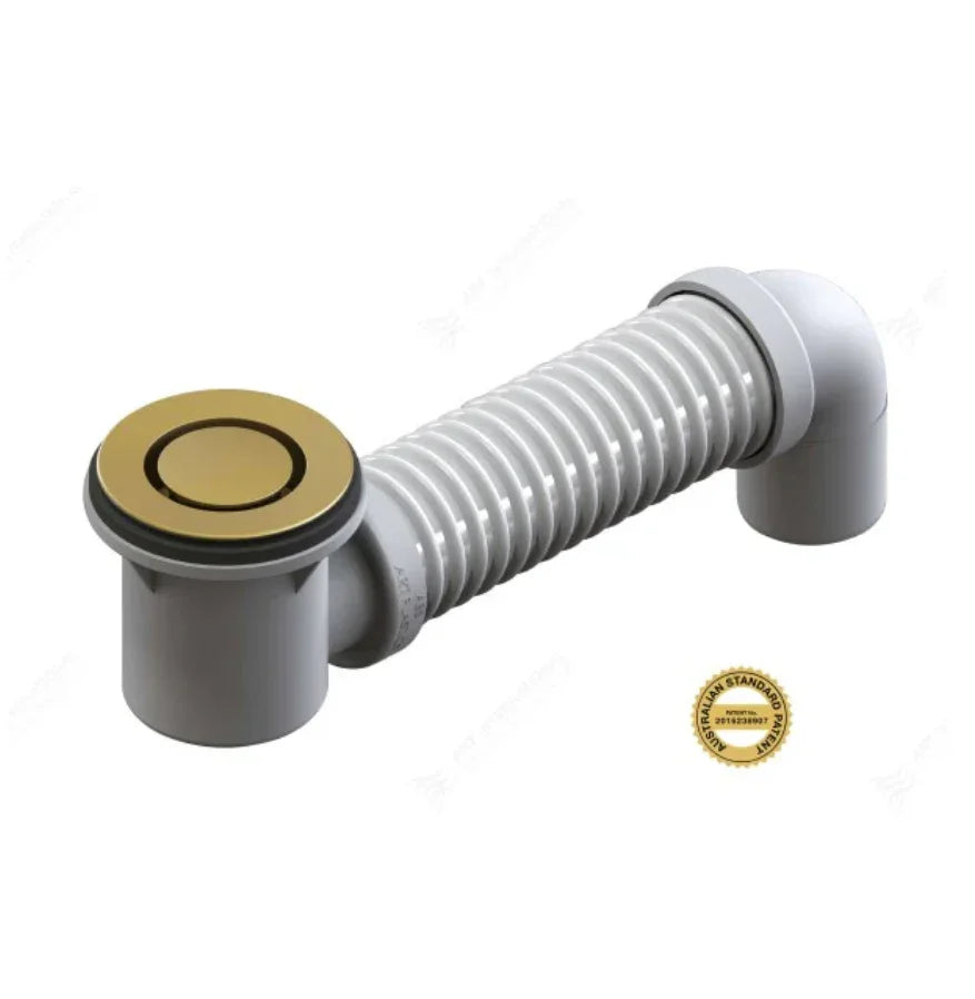 Art Aus 40mm Bath Bend Pop Down® w/ Connector, Brushed Gold (21831.23)