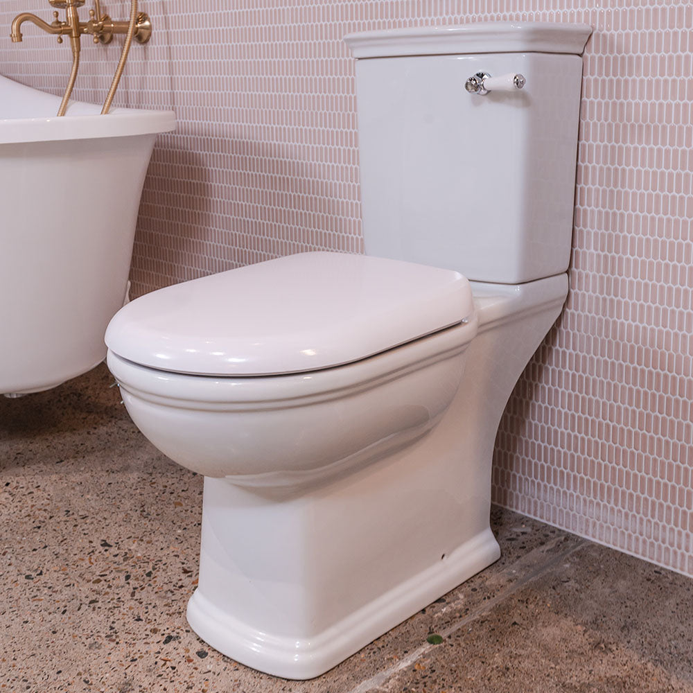 RAK Washington Front Lever Close-Coupled Toilet Suite, Alpine White