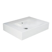 Fienza RAK DES Wall Hung Basin NTH 610 x 460mm with Overflow, Alpine Gloss White