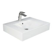 Fienza RAK DES Wall Hung Basin 1TH 610 x 460mm with Overflow, Alpine Gloss White