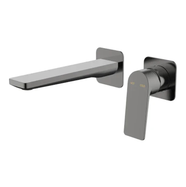 Millennium Jenex Wall Basin Mixer, Gun Metal