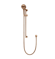 Meir Round Three Function Hand Shower on Rail Column, Lustre Bronze