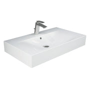 Fienza RAK DES Wall Hung Basin 1TH 810 x 460mm with Overflow, Alpine Gloss White