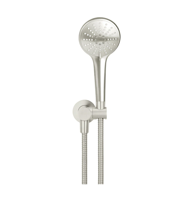 Meir Round Hand Shower on Swivel Bracket, Brushed Nickel