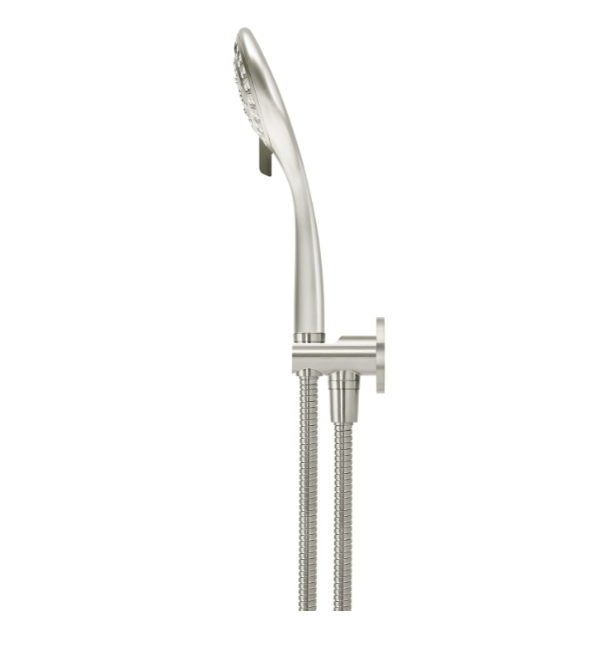 Meir Round Three Function Hand Shower on Fixed Bracket, Brushed Nickel