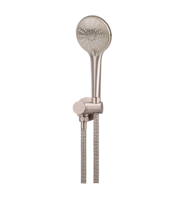Meir Round Hand Shower on Swivel Bracket, Champagne