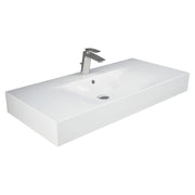Fienza RAK DES Wall Hung Basin 1TH 1010 x 460mm with Overflow, Alpine Gloss White