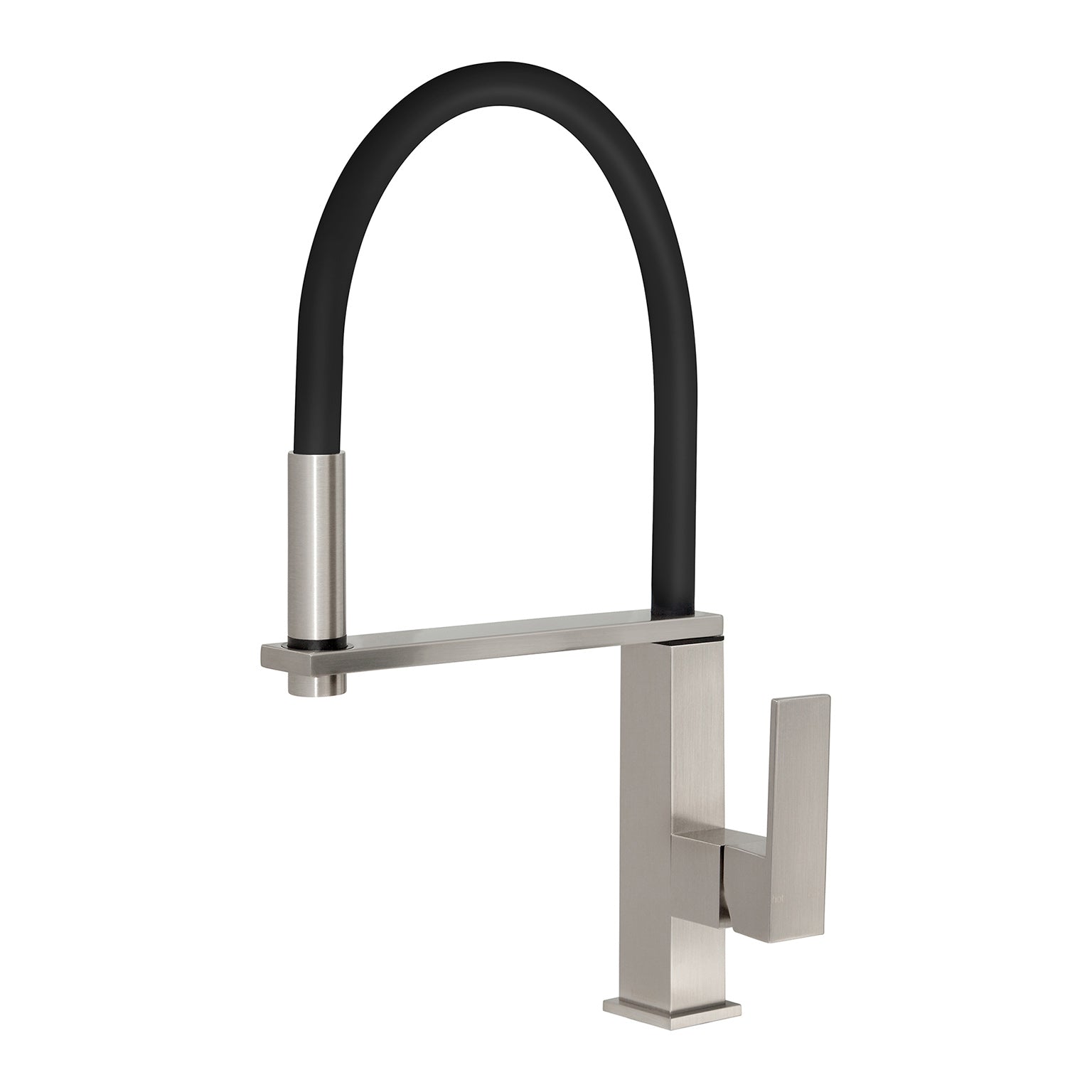 Phoenix Vezz Flexible Hose Sink Mixer 220mm Squareline, Brushed Nickel