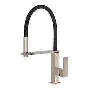 Phoenix Vezz Flexible Hose Sink Mixer 220mm Squareline, Brushed Nickel
