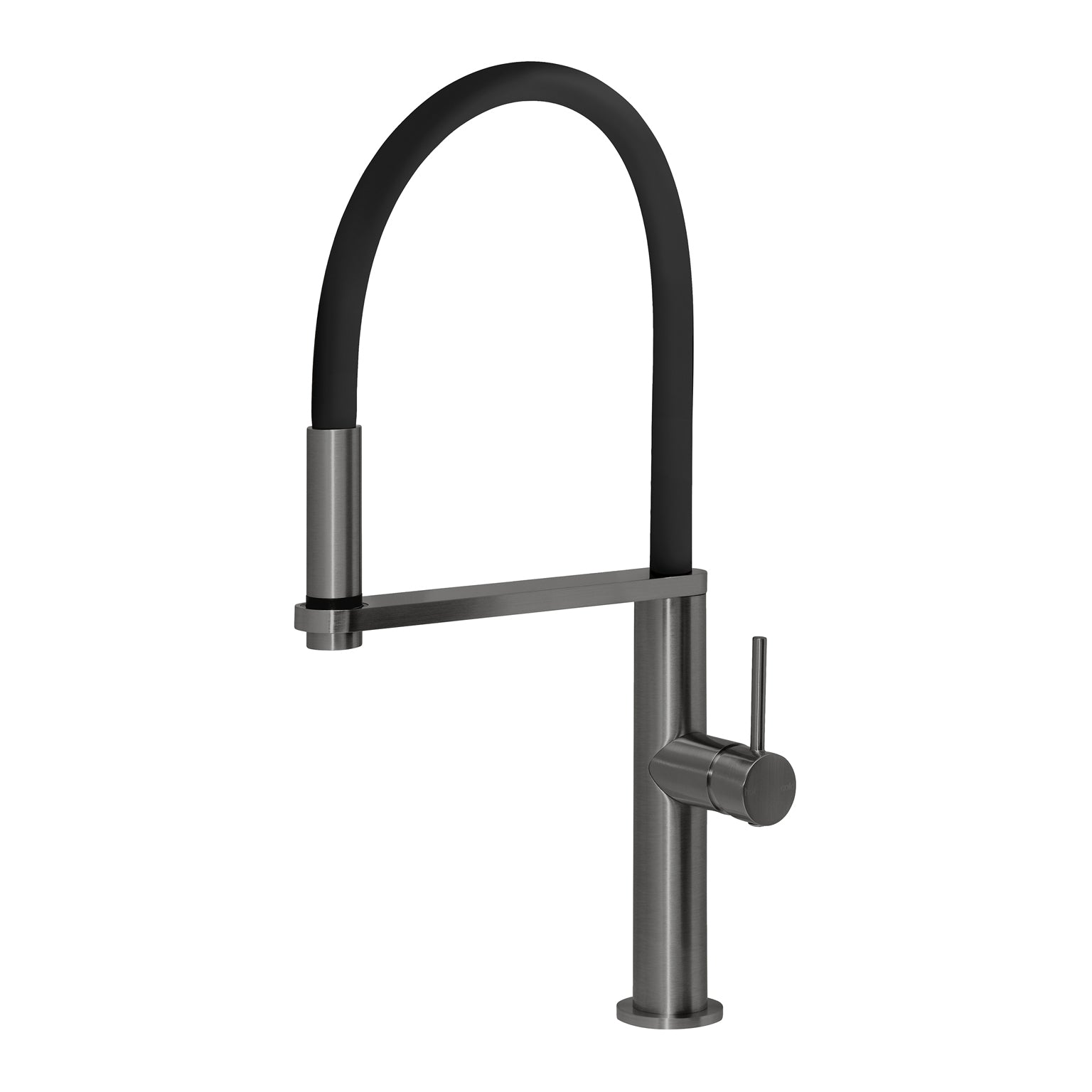 Phoenix Blix Flexible Hose Sink Mixer 220mm Round, Brushed Carbon