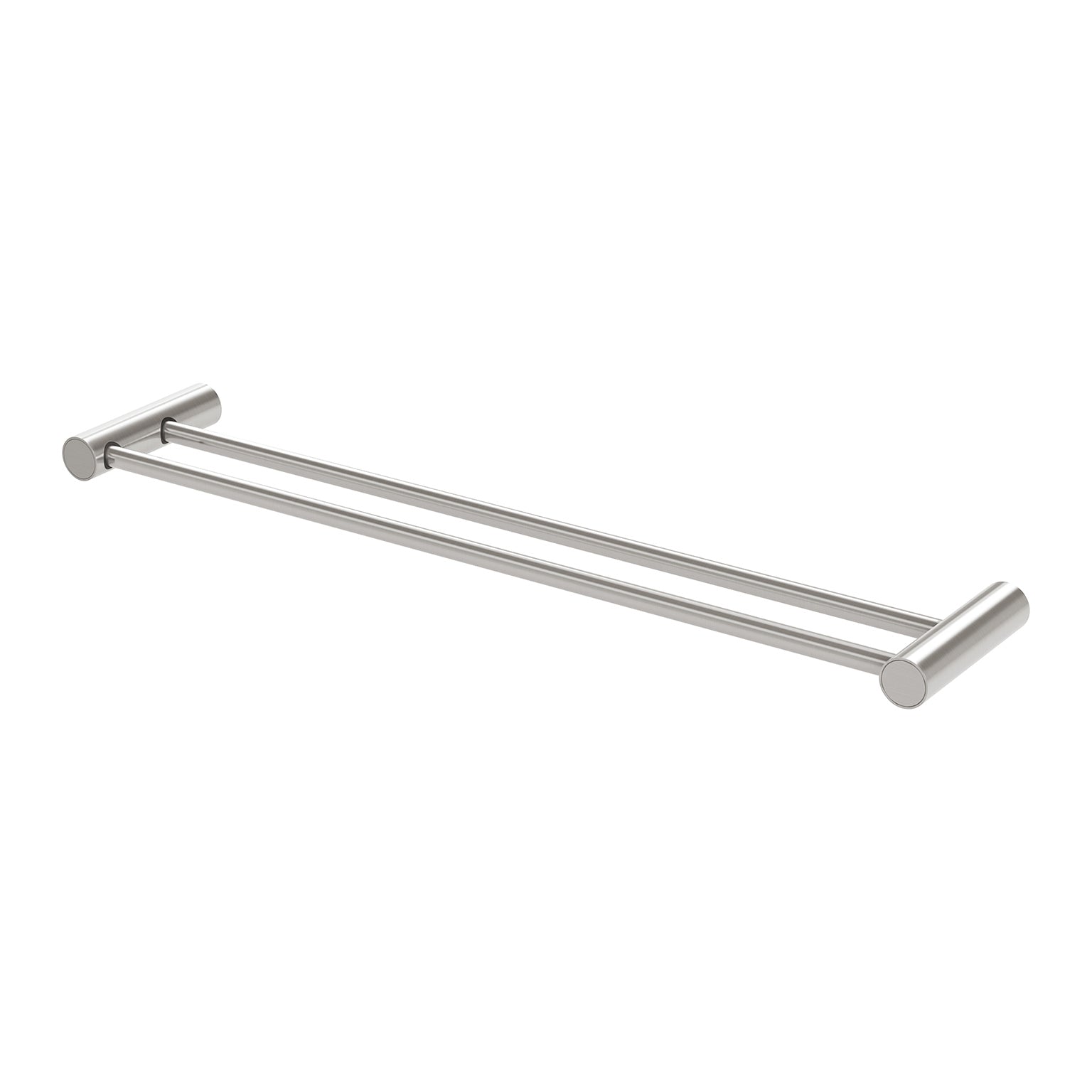 Phoenix Vivid Slimline Double Towel Rail 600mm, Brushed Nickel