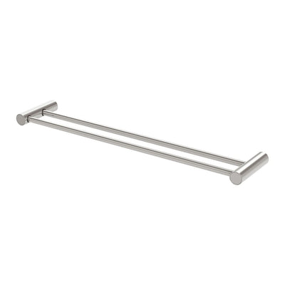 Phoenix Vivid Slimline Double Towel Rail 600mm, Brushed Nickel