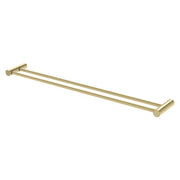 Phoenix Vivid Slimline Double Towel Rail 800mm, Brushed Gold