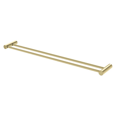 Phoenix Vivid Slimline Double Towel Rail 800mm, Brushed Gold