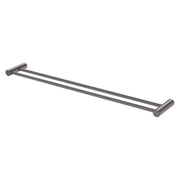 Phoenix Vivid Slimline Double Towel Rail 800mm, Brushed Carbon
