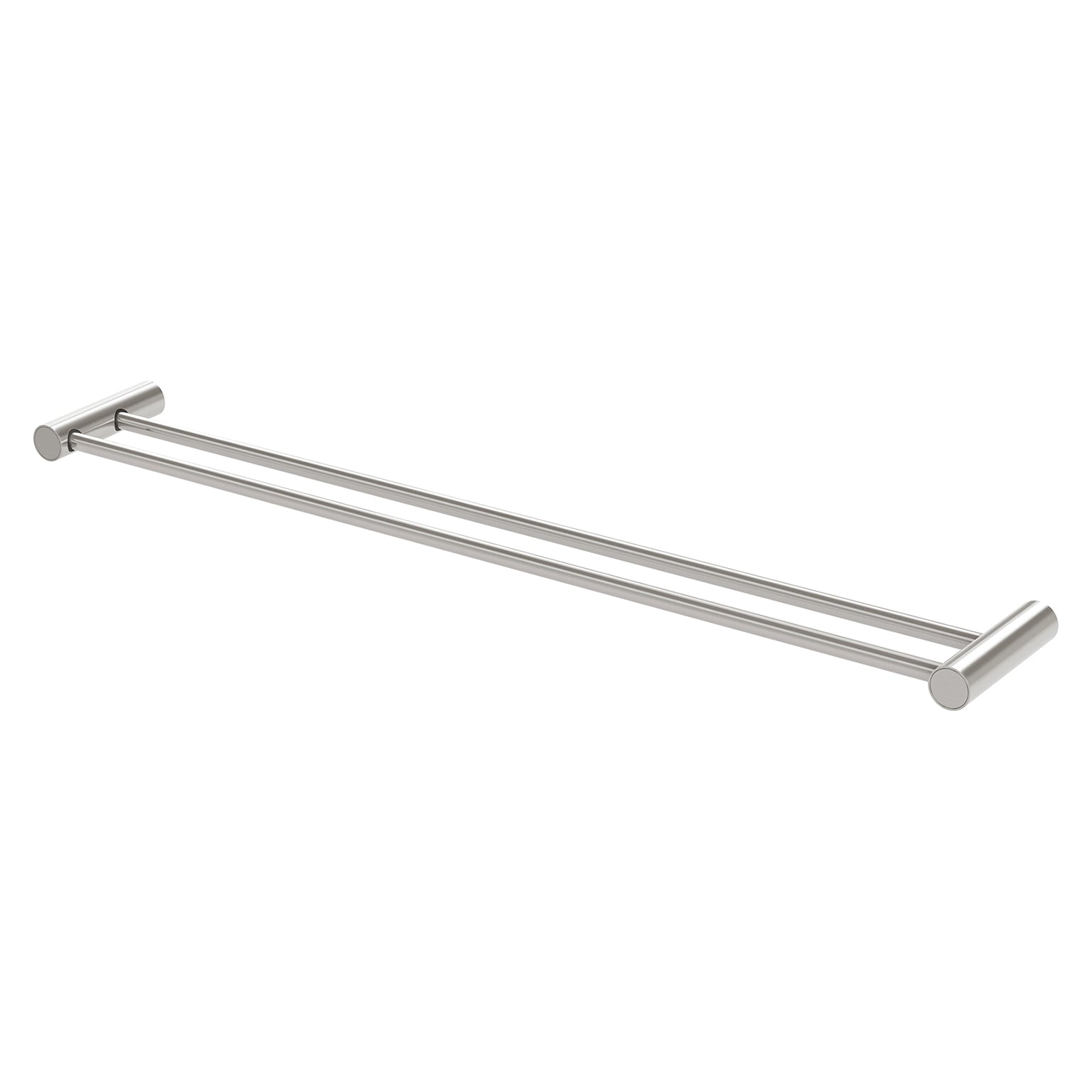 Phoenix Vivid Slimline Double Towel Rail 800mm, Brushed Nickel