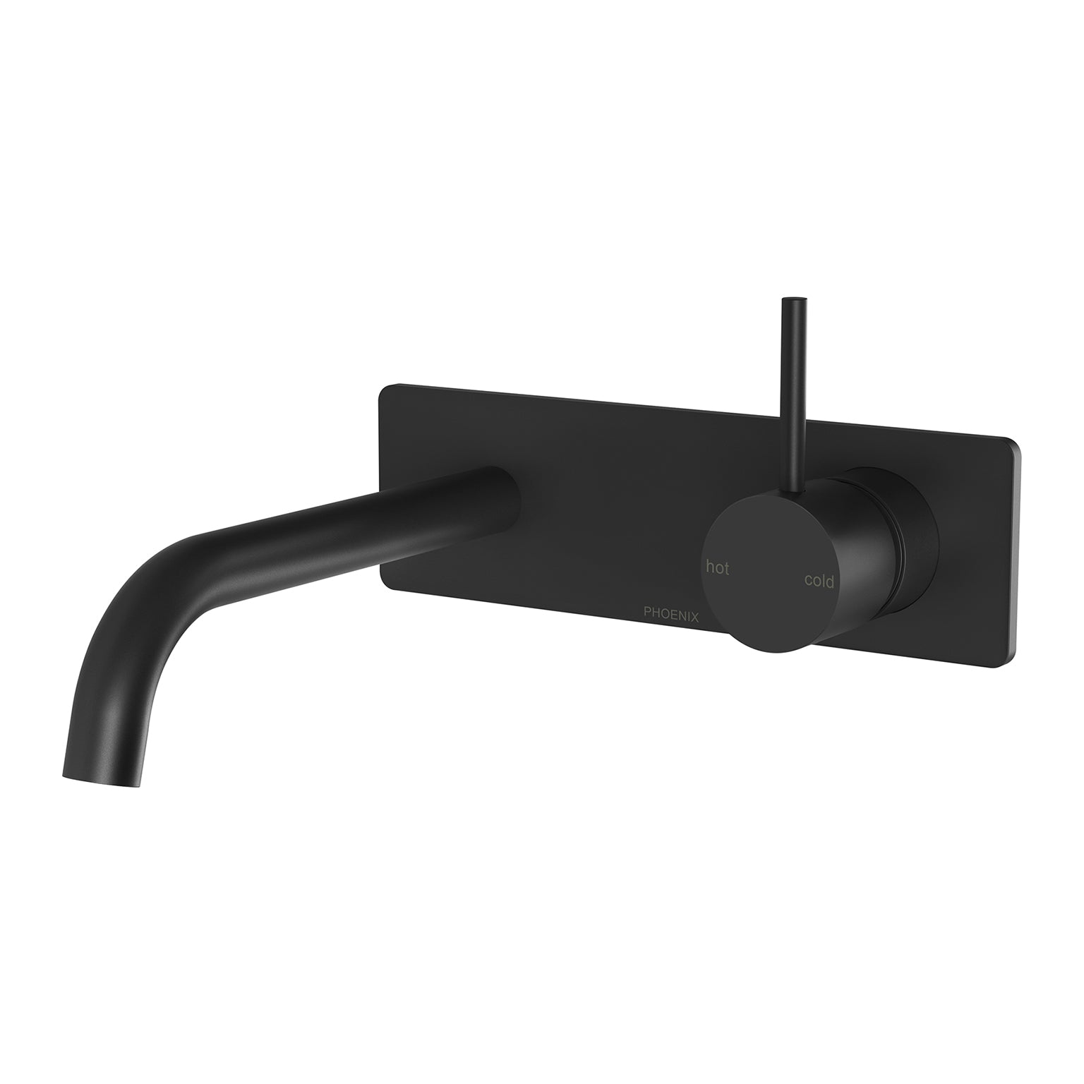 Phoenix Vivid Slimline Up Basin / Bath Wall Mixer Set, Matte Black