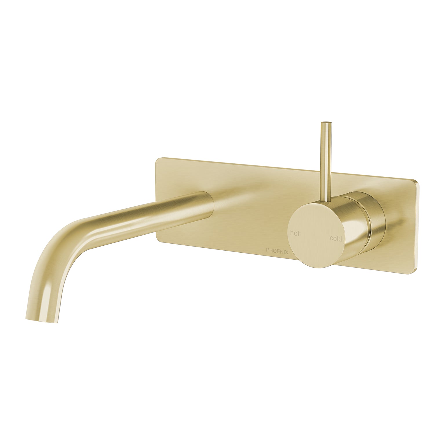 Phoenix Vivid Slimline Up Basin / Bath Wall Mixer Set, Brushed Gold