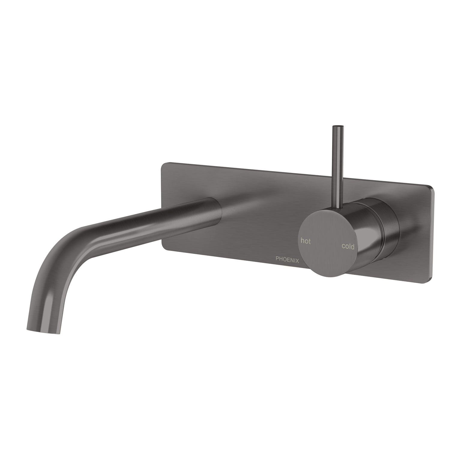 Phoenix Vivid Slimline Up Basin / Bath Wall Mixer Set, Brushed Carbon