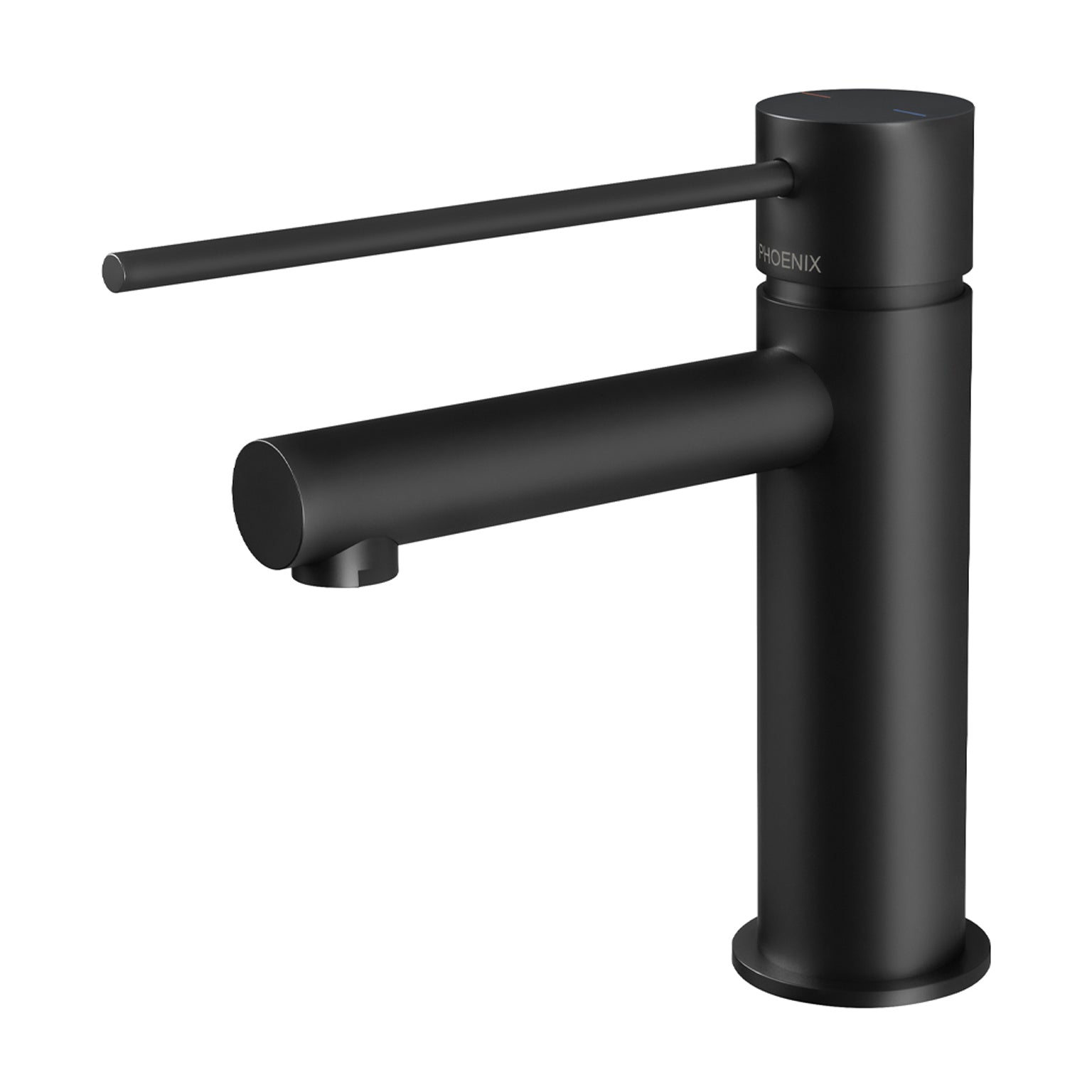 Phoenix Vivid Slimline Basin Mixer with Extended Lever, Matte Black