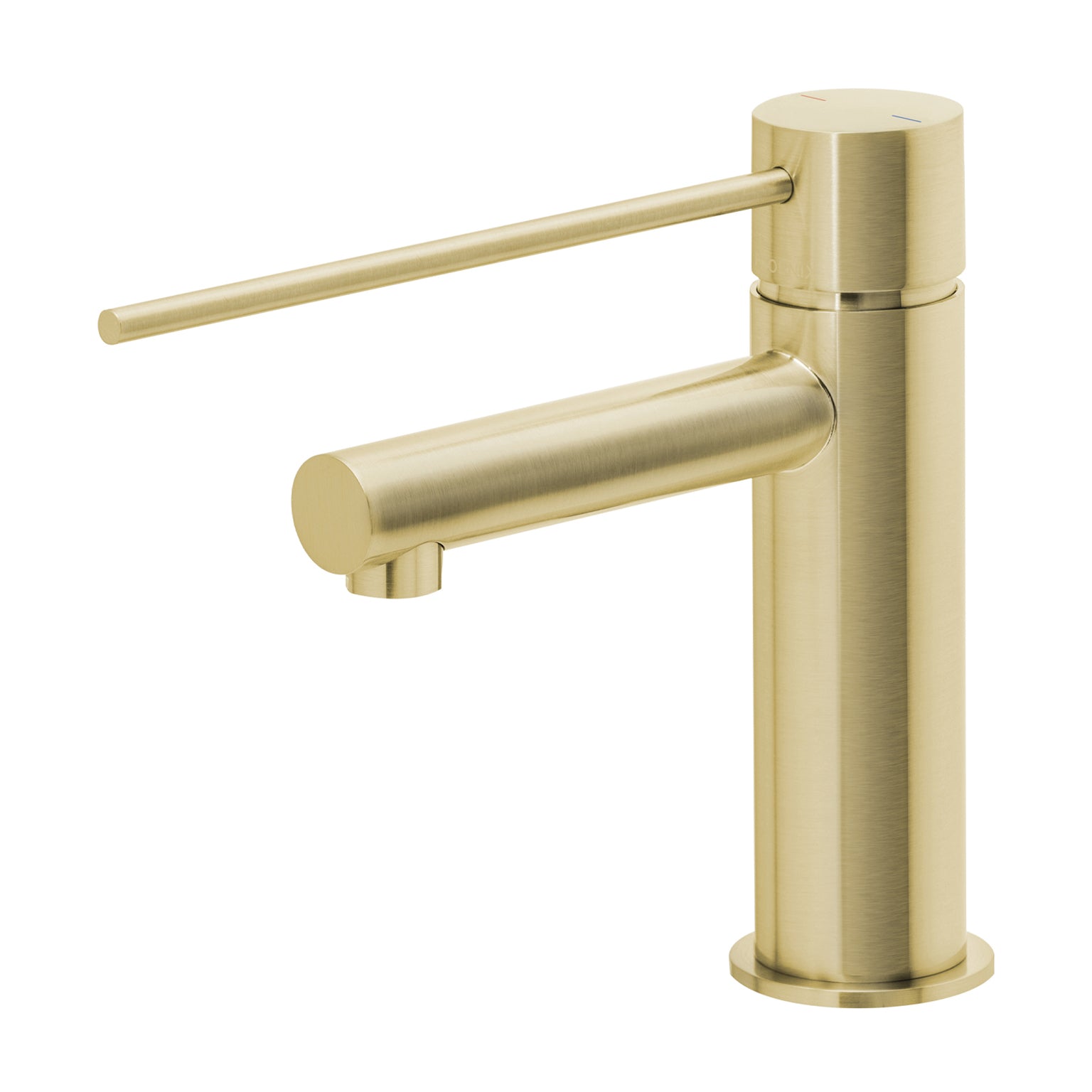 Phoenix Vivid Slimline Basin Mixer with Extended Lever, Brushed Gold