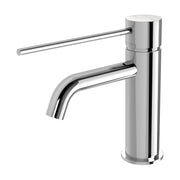 Phoenix Vivid Slimline Basin Mixer Curved Outlet with Extended Lever, Chrome
