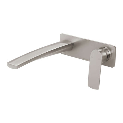 Phoenix Mekko SwitchMix Wall Basin / Bath Mixer Set 200mm (Complete Kit) - Lead Free, Brushed Nickel