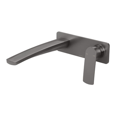 Phoenix Mekko SwitchMix Wall Basin / Bath Mixer Set 200mm Fit-Off Kit, Brushed Carbon