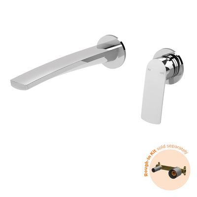 Phoenix Mekko SwitchMix Wall Basin / Bath Mixer Set Round Plates Fit-Off Kit, Chrome