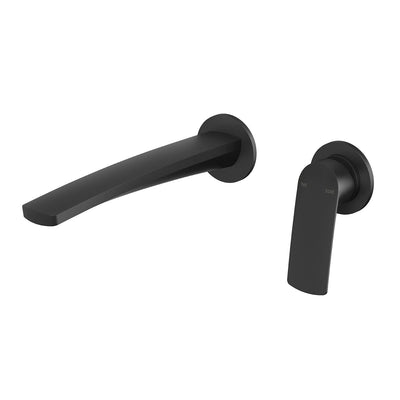 Phoenix Mekko SwitchMix Wall Basin / Bath Mixer Set 200mm Round Plates (Complete Kit) - Lead Free, Matte Black