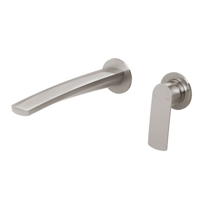 Phoenix Mekko SwitchMix Wall Basin / Bath Mixer Set 200mm Round Plates (Complete Kit) - Lead Free, Brushed Nickel