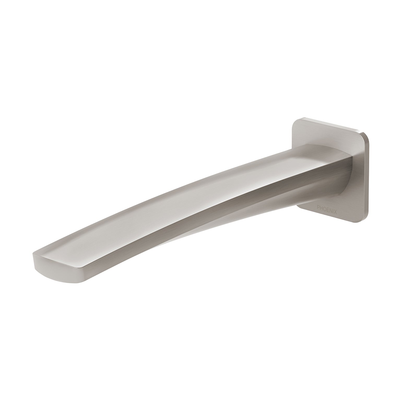 Phoenix Mekko Wall Basin Outlet 200mm, Brushed Nickel
