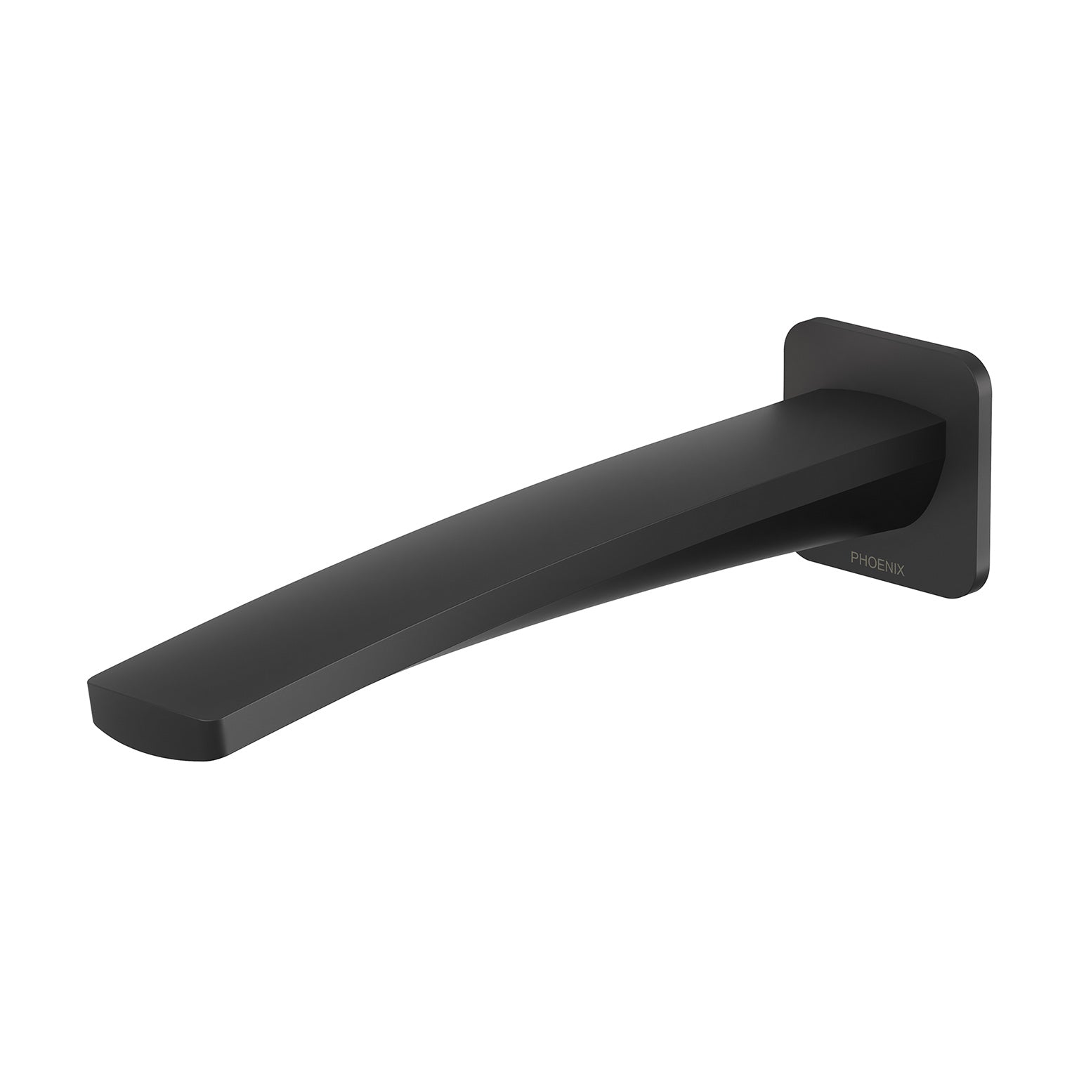 Phoenix Mekko Wall Bath Outlet 200mm, Matte Black