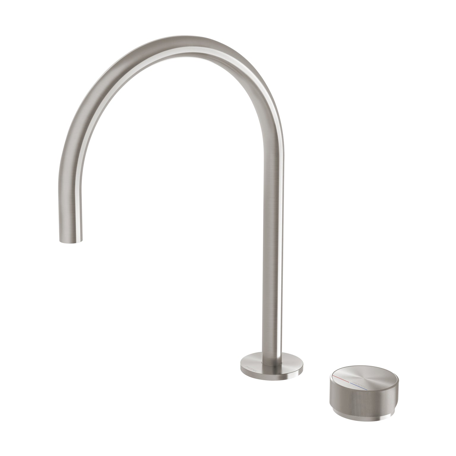 Phoenix Axia Hob Sink Mixer Set 220mm Gooseneck, Brushed Nickel
