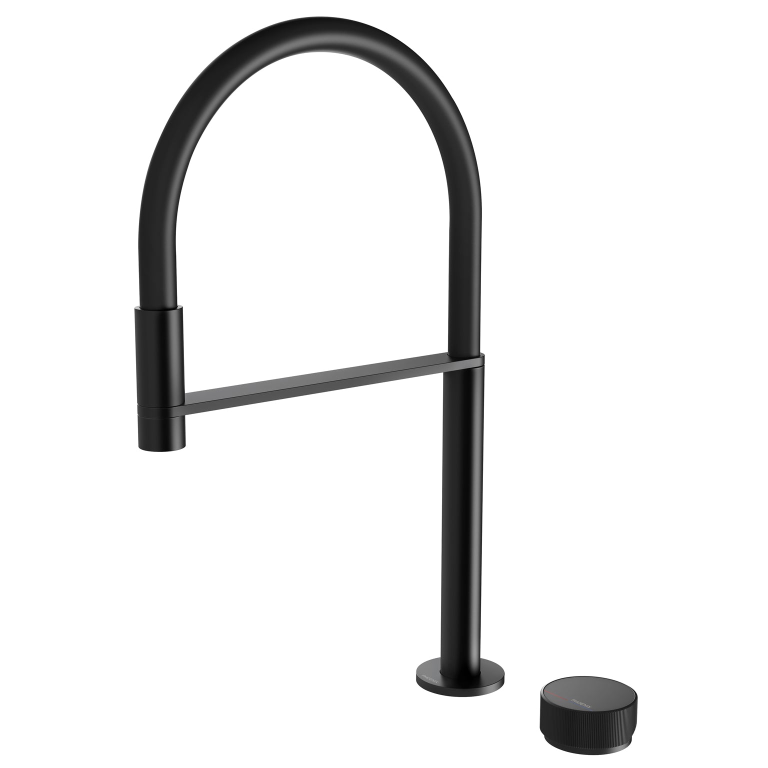 Phoenix Axia Flexible Hose Hob Sink Mixer Set 230mm, Matte Black