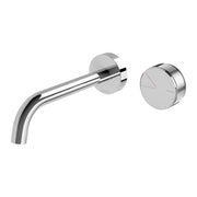 Phoenix Axia Wall Basin / Bath Curved Outlet Mixer Set 180mm, Chrome