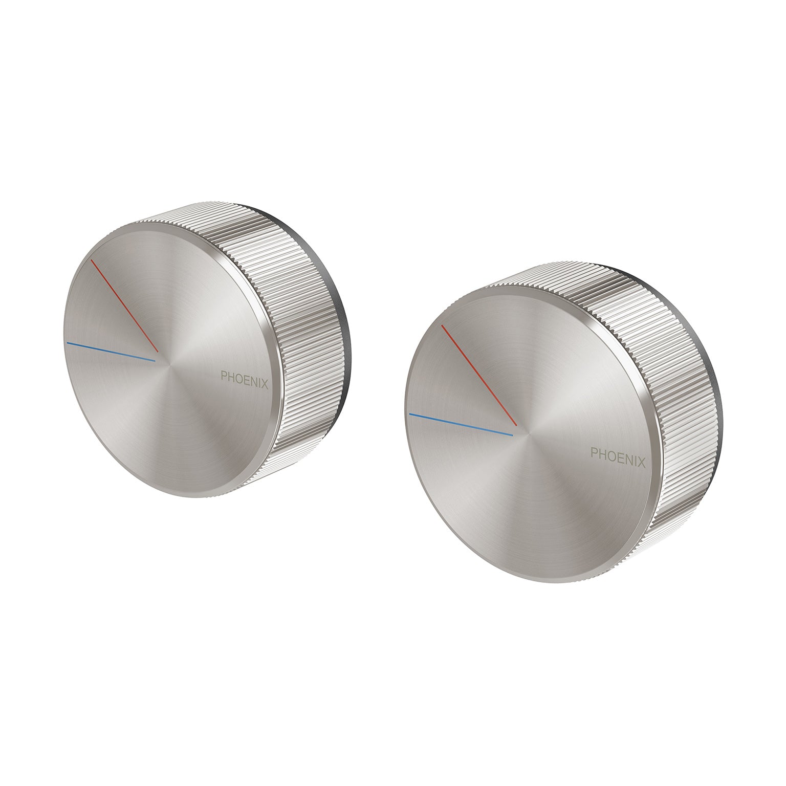 Phoenix Axia Twin Shower Mixer / Wall Mixer, Brushed Nickel