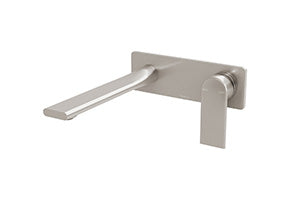 Phoenix Teel SwitchMix Wall Basin / Bath Mixer Set 200mm, Brushed Nickel