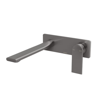 Phoenix Teel SwitchMix Wall Basin / Bath Mixer Set 200mm Fit-Off Kit, Brushed Carbon