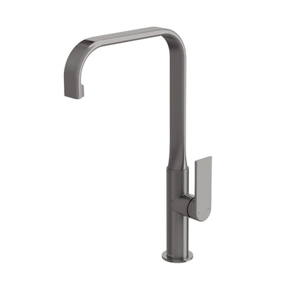 Phoenix Teel Sink Mixer 200mm Squareline, Brushed Carbon