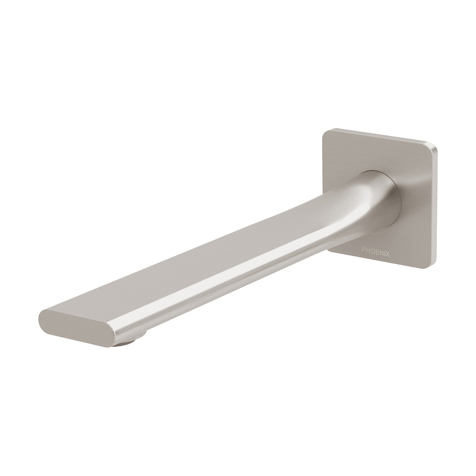 Phoenix Teel Wall Basin Outlet 200mm, Brushed Nickel