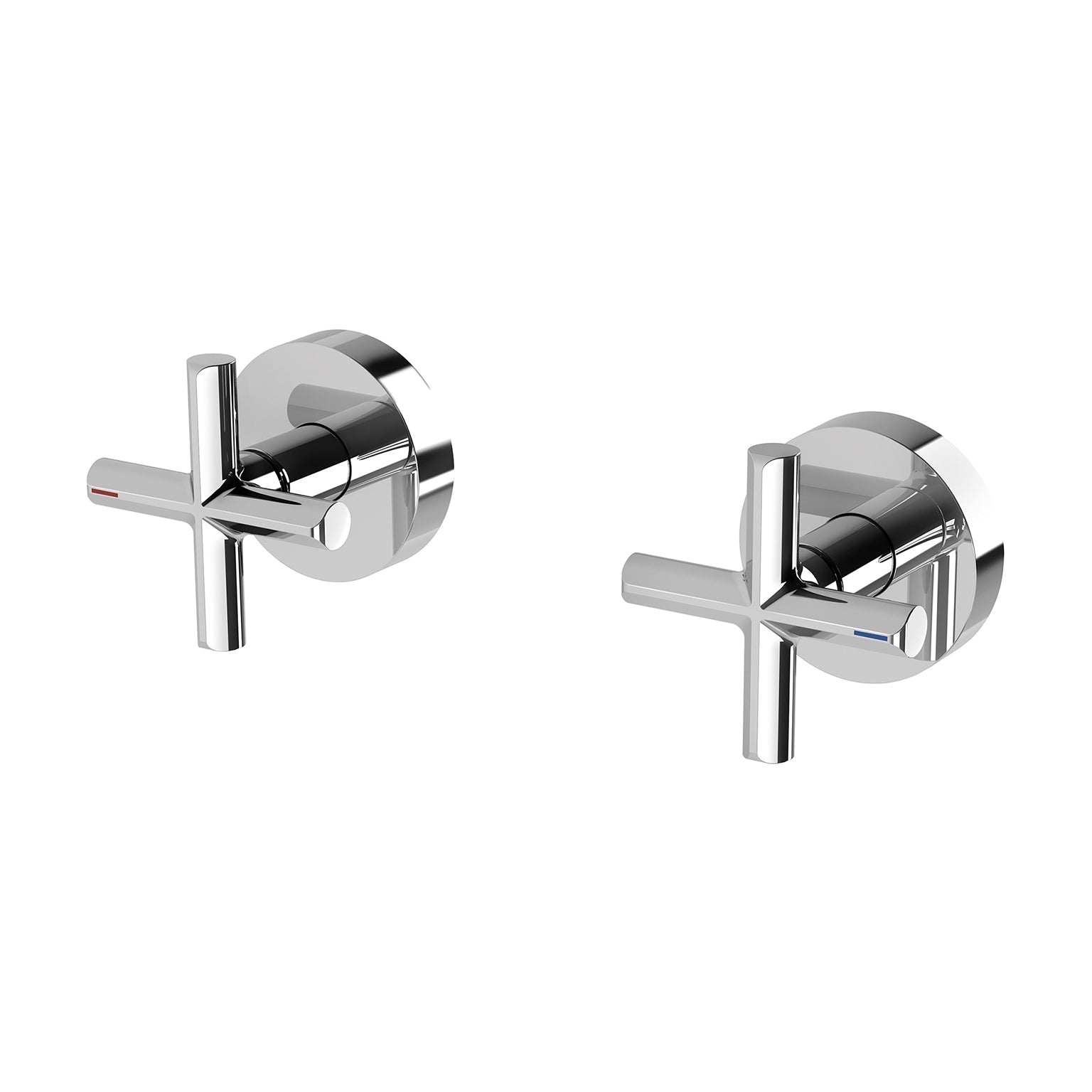 Phoenix Vivid Slimline Plus Wall Top Assemblies 15mm Extended Spindles, Chrome