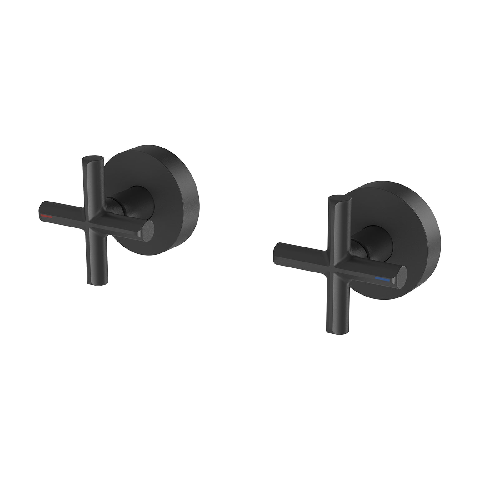 Phoenix Vivid Slimline Plus Wall Top Assemblies 15mm Extended Spindles, Matte Black