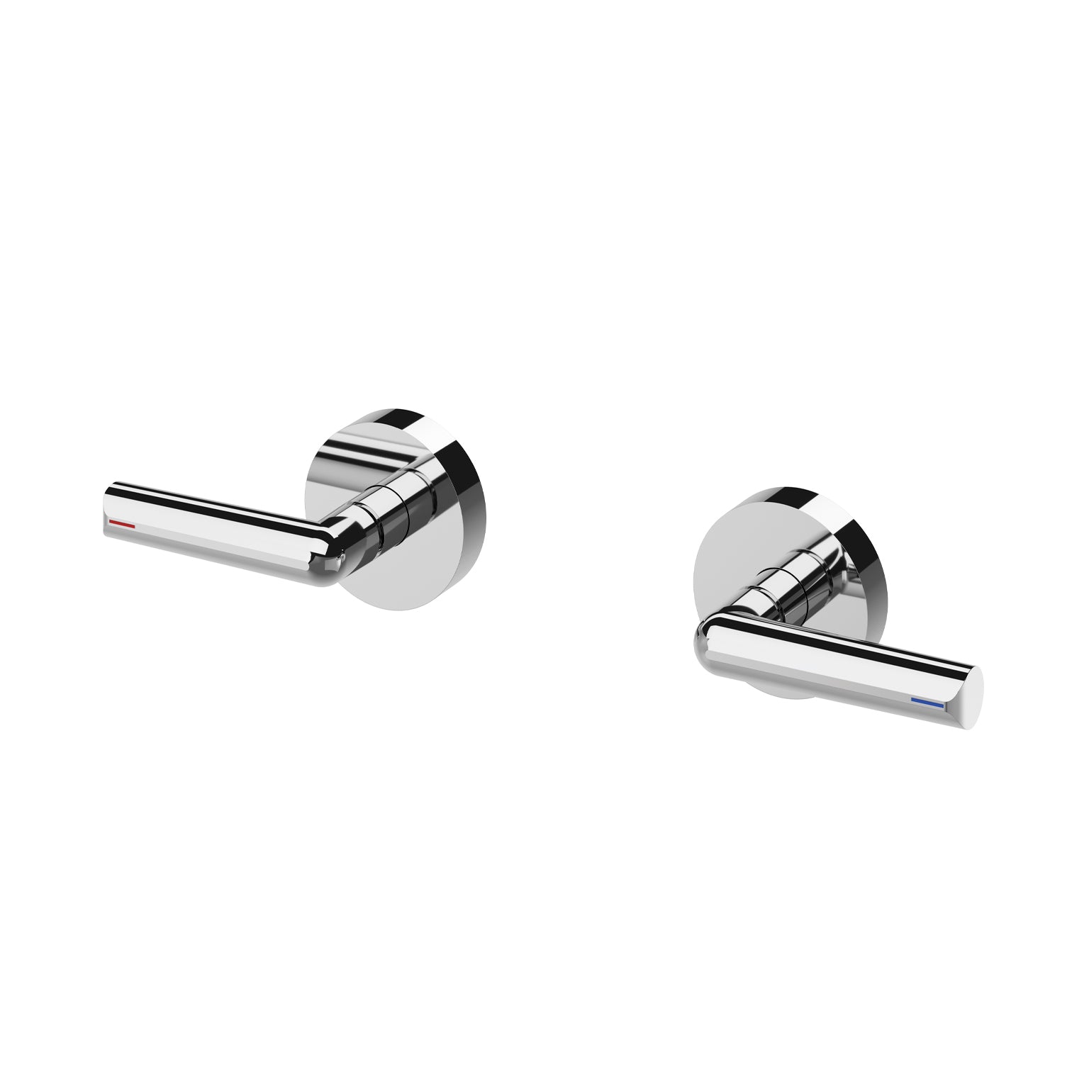 Phoenix Vivid Slimline Plus Lever Wall Top Assemblies 15mm Extended Spindles, Chrome