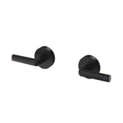 Phoenix Vivid Slimline Plus Lever Wall Top Assemblies 15mm Extended Spindles, Matte Black