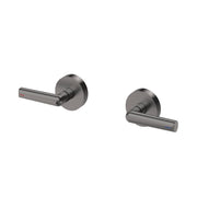 Phoenix Vivid Slimline Plus Lever Wall Top Assemblies 15mm Extended Spindles, Brushed Carbon