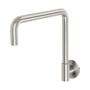 Phoenix Vivid Slimline Plus Wall Sink Outlet 240mm Squareline, Brushed Nickel