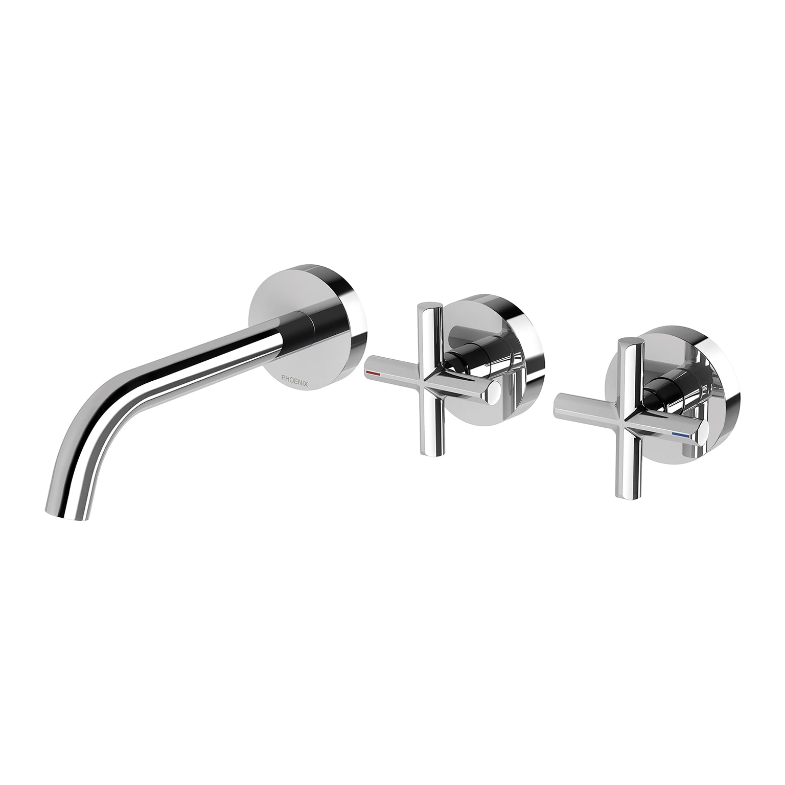Phoenix Vivid Slimline Plus Wall Basin / Bath Hostess Set 180mm Outlet, Chrome